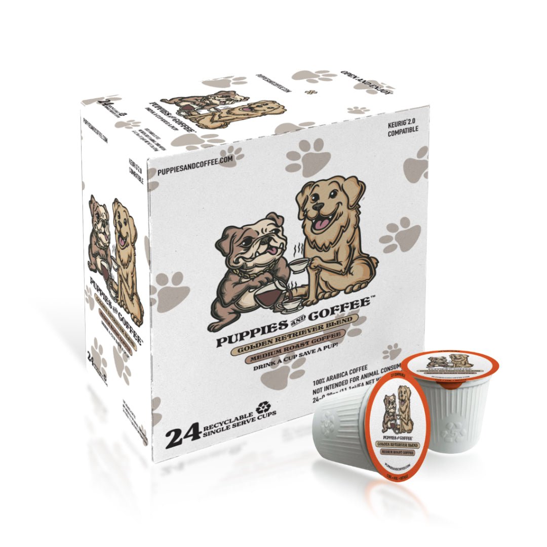 Coffee Pods Golden Retriever – Puppies and Coffee
